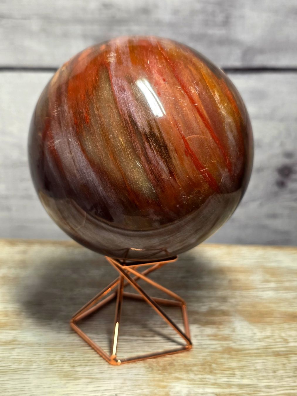 Articoli in legno: Versteinerte Holzkugel D 950g – Nuovo e nell'imballaggio originale da Matzingen venduto da Shay_Crystalz 1