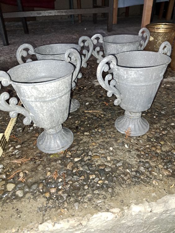 4er Set Blumentöpfe Aus Kunststoff, 4 Zoll, Rot – Für Drinnen & Draußen