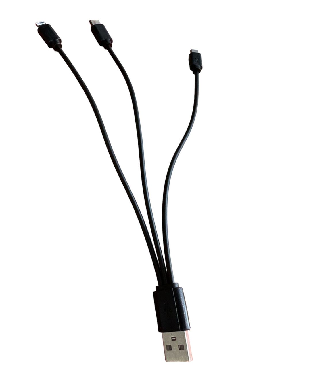 Ladegeräte: Chargeur Câble 3en1 lightning type-C microusb 22cm Noir – Neu und originalverpackt aus Morges von DigiAC 1