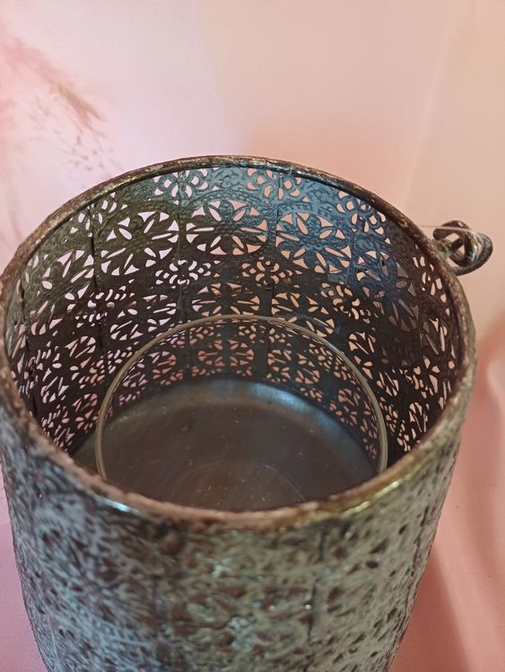 Lanternes: NEU Metall Laterne Windlicht Shabby Chic Deko von Arte – Neuf avec emballage d'origine à Nassen par verrueckt 1