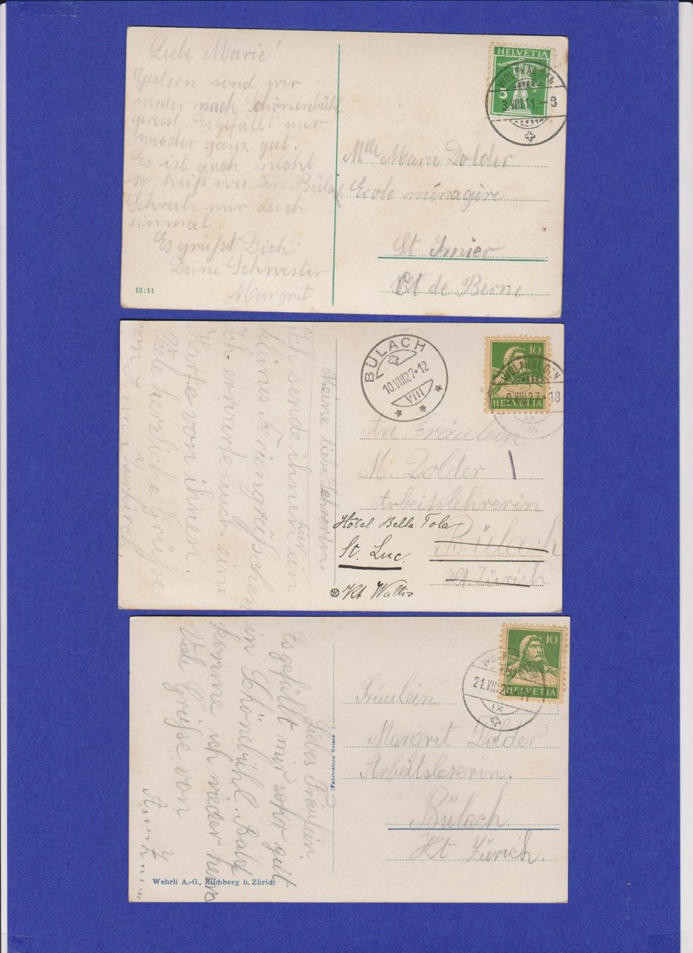 Cartoline postali: Schönenbühl - Wolfhalden  .  3 alte Ansichtskarten 1910/20er – Usato da Vitznau venduto da Ropaku 4