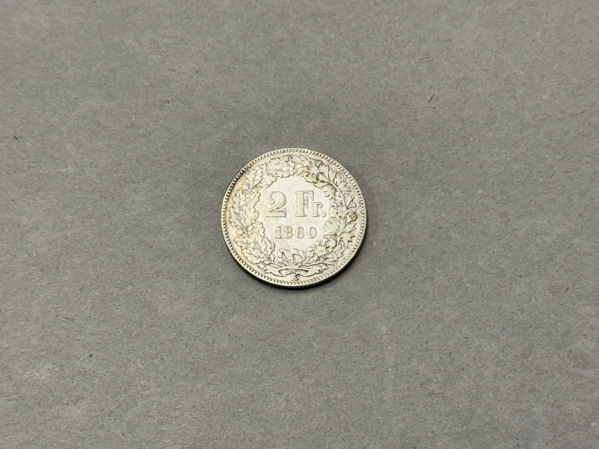 Tutti le monete: Schweiz 2 Franken 1860  – Usato da Zürich venduto da daki81