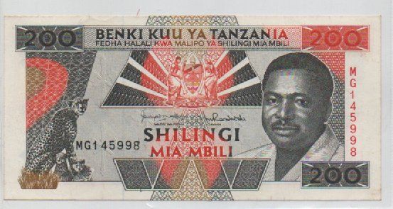 Banconote: 200 SHILINGI - TANZANIA – Nuovo (secondo la descrizione) da CHIASSO venduto da Rochelle59.
