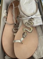 Bibi Lou Sandalen Schlange Strass Silber gr 41 neu!