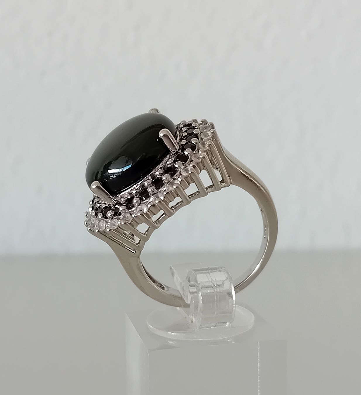 Anelli: Ring Silber rhodiniert mit Obsidian – Usato da Stans venduto da wer_fd5f 2