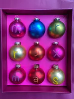 Weihnachtsbaumschmuck Merry Xmas 9 Kugeln