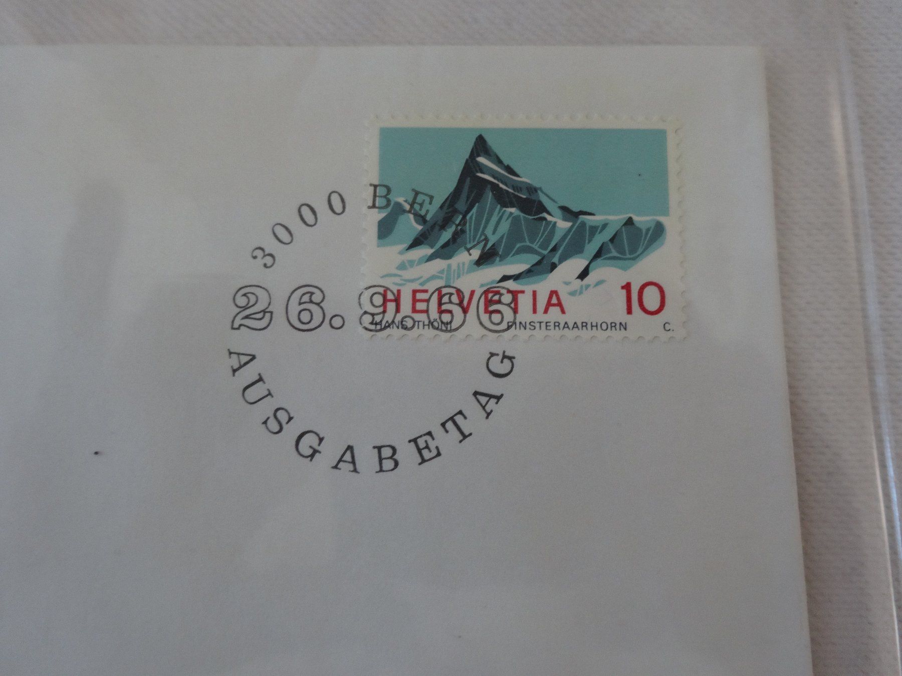 Alle Briefmarken: Sonderbrief Schweizer Alpen 26.9.1966 Bern – Gebraucht aus Neerach von jenny062 1