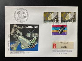 Sonderbrief LURABA 1981 (Astro-Philatelie, FIP-Konferenz)
