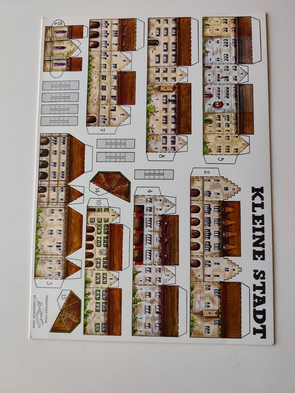 Bastelsets: Bastelbogen "Kleine Stadt" 1984 – Gebraucht aus Tegerfelden von jea_f5xk 1