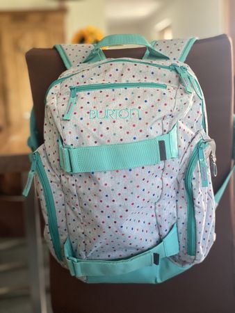 Burton Schul-Rucksack mit Punkte. Mint/Weiss guter Zustand