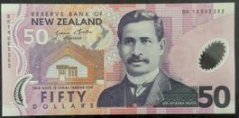 Seltene Neuseeland 50 Dollar Banknote - Top Zustand!