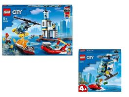 LEGO 60275+60308 City Polizeihubschrauber/ Küsteneinsatz