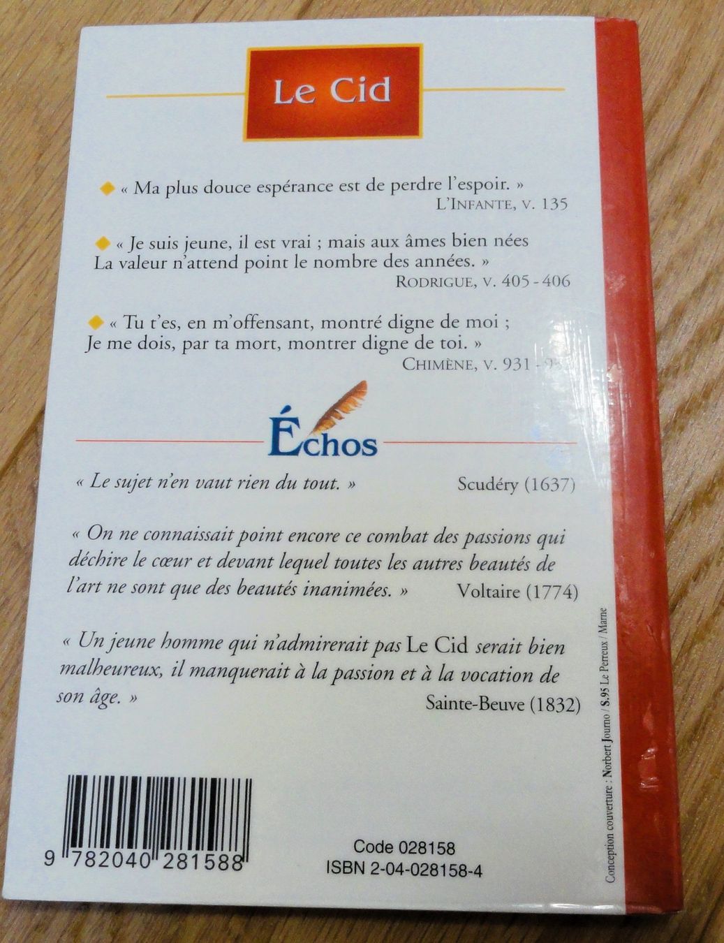Livres: Livre – Corneille – Le Cid  📖 – D'occasion à St-Livres par lune_bleue 1