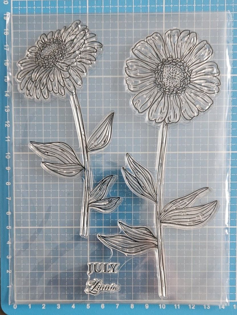 Timbri: Silikonstempel Nr.548, grosse Blumen, Juli – Nuovo e nell'imballaggio originale da Gretzenbach venduto da Fliegepilz56 1