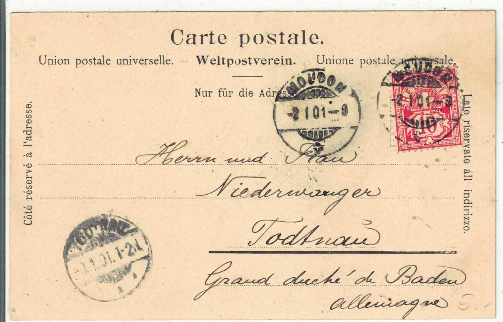 Cartoline postali: Eglise de Moudon – Usato da Ettingen venduto da Kartenplanet 1