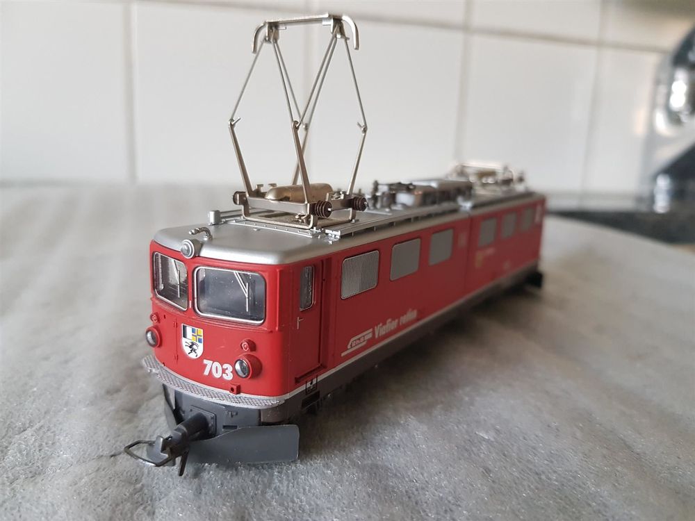 Locomotive électrique BEMO RhB Ge 6/6 703 - échelle Hom, Rouge