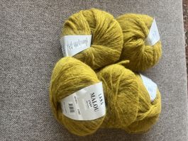 Lang Yarns Malou Light Alpaca 72% Hellgelb neu 5 neue Kn.