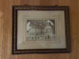 Antikes gerahmtes Foto, stattliches Bauernhaus AR / AI / SG?
