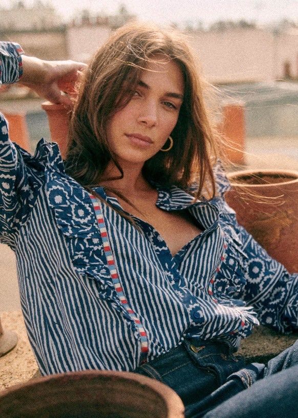 Sezane Blusen: Chemisier Sézane rayé bleu et blanc, taille 34 – Neu (gemäss Beschreibung) aus Morges von sandy069 6