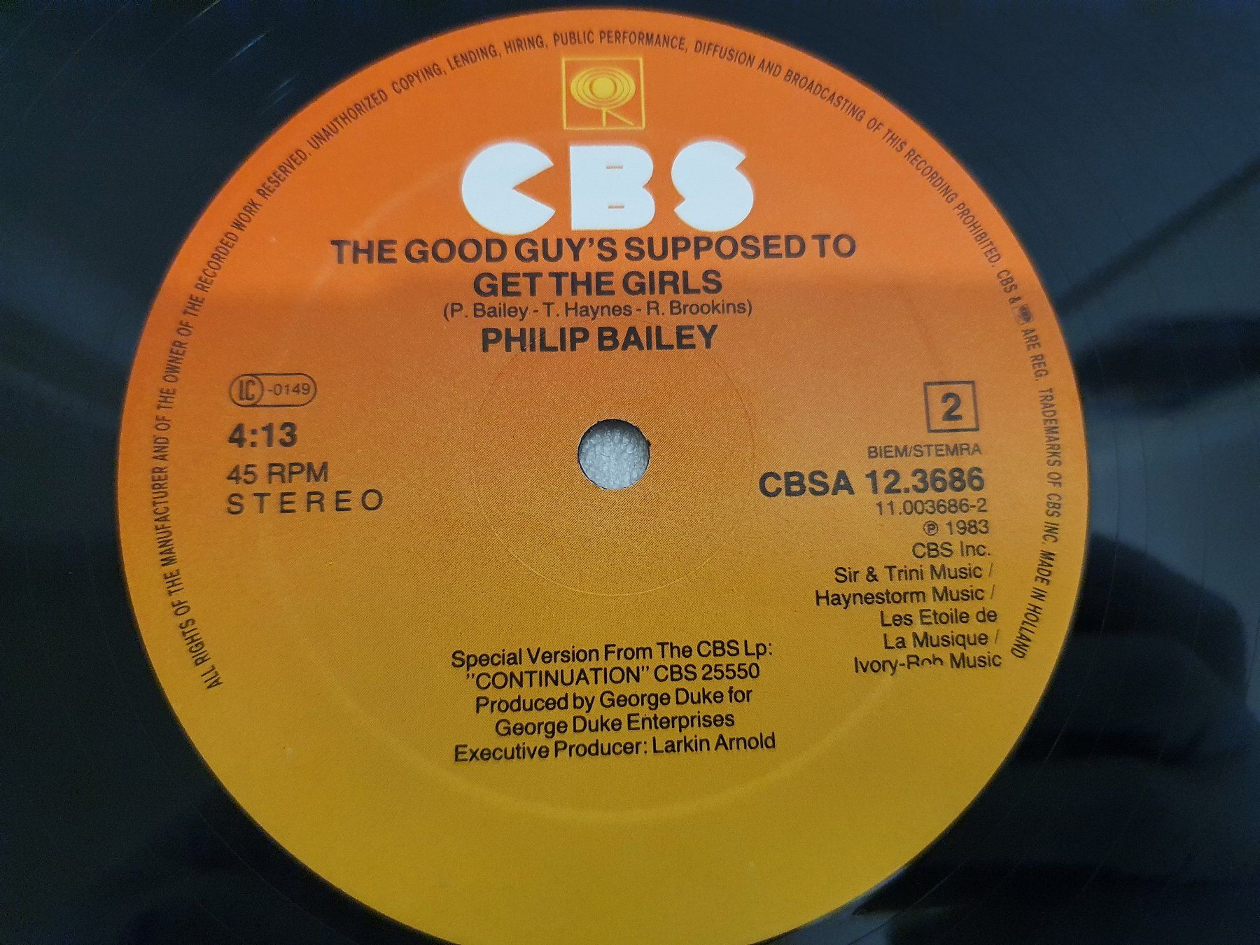 Dischi in vinile: Philip Bailey – I Know (Single, Disco) – Usato da Uster venduto da Vinyl-Leidenschaft 6