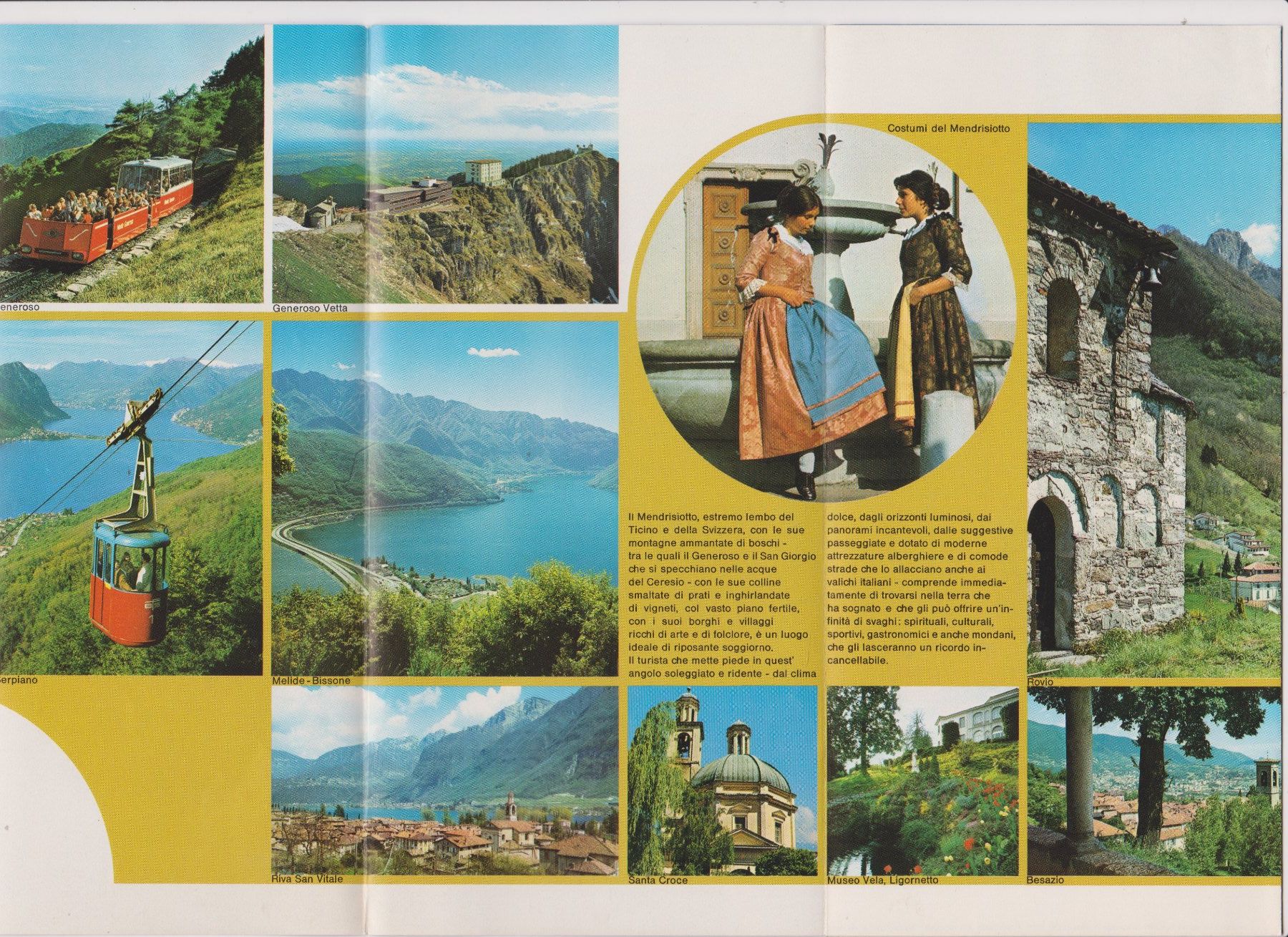 Dokumente: Dépliant Mendrisiotto - Basso Ceresio Ticino - Mendrisio – Gebraucht aus Bex von Canouille 1