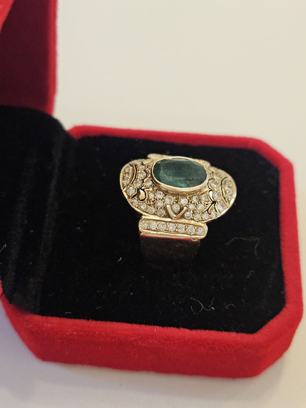 Anelli: Gold Ring 750 with Emerald & Diamonds Size 57 9.5g – Usato da Schlieren venduto da Bestleo 4