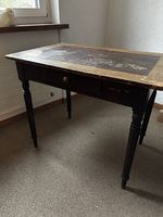 Antiker Holztisch  um 1900 mit Schublade 