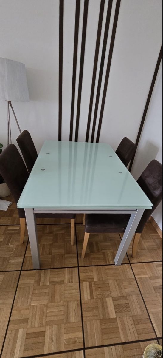 Tavoli: Table en verre extensible – Usato da La Tour-de-Peilz venduto da Nlausanne
