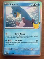 Pokemon Lapras Holo 30 Jahre (Versand gratis)
