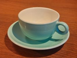 Vintage ! 2 tasses et sous-tasses mid-century en céramique