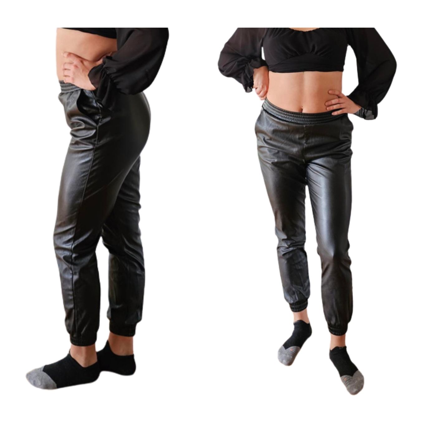 Pieces Pantaloni: Kunstleder Hose, Marke PIECES, Gr. S – Usato da Biel/Bienne venduto da ricard6691 1