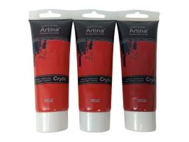 ARTINA Acrylfarben 3 Rottöne