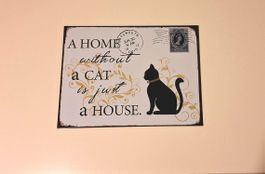 Dekoratives Vintage Katzen-Blechschild