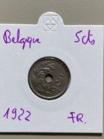 Belgique - 5 centimes - 1922 - Français 