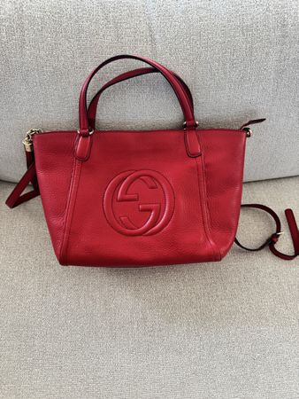 Sac à main Gucci Soho en cuir rouge avec bandoulière