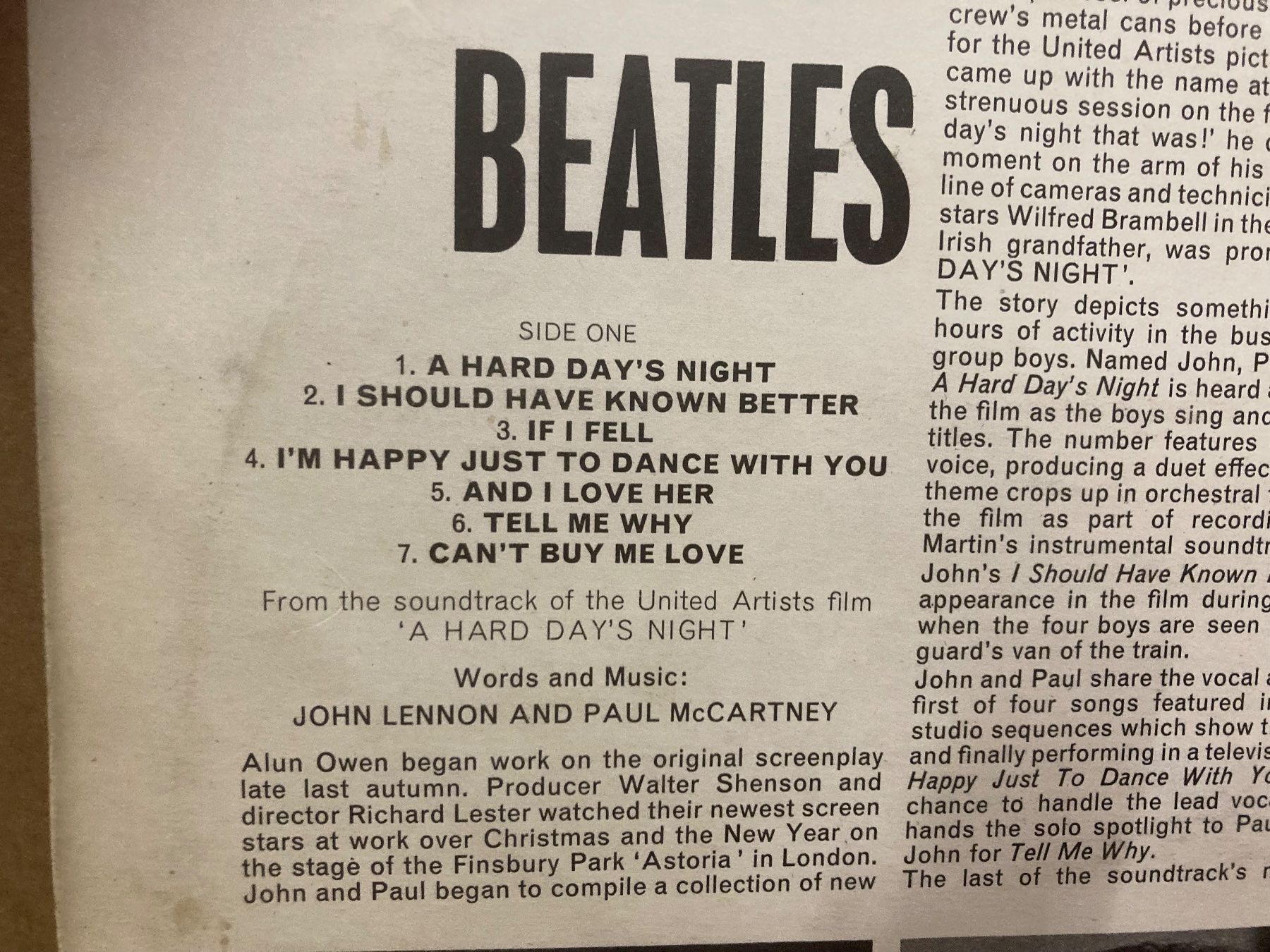 Dischi in vinile: BEATLES - A Hard Day's Night - Lp – Usato da zürich venduto da papalapa 2
