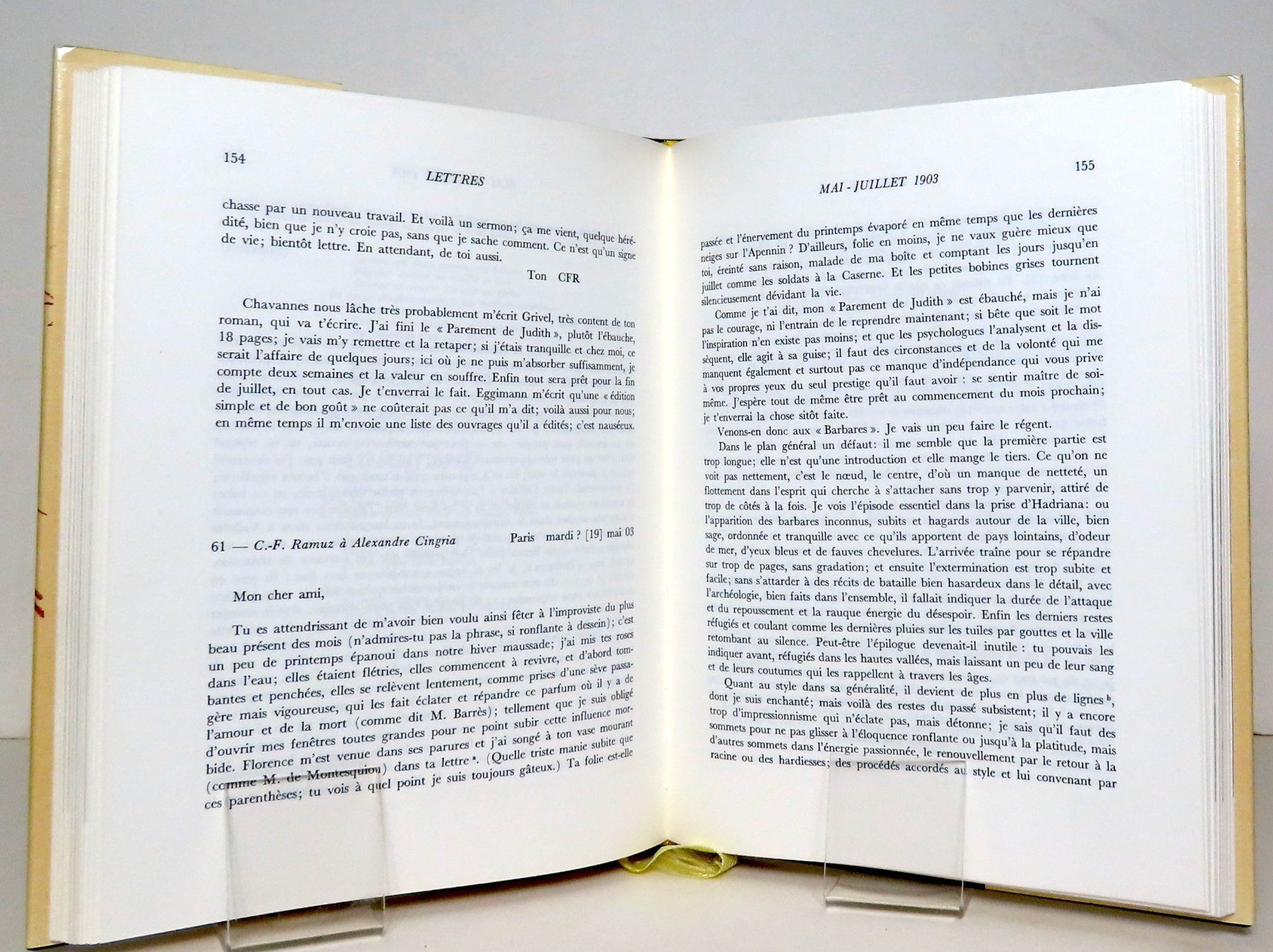 Bücher: Correspondance C.F. Ramuz - Alexandre Cingria – Gebraucht aus Le Locle von LibrairieLaBergerie 4