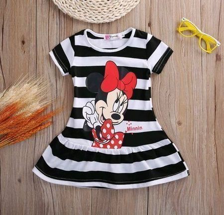 Robe Minnie Rayée Taille 90 à 130 cm