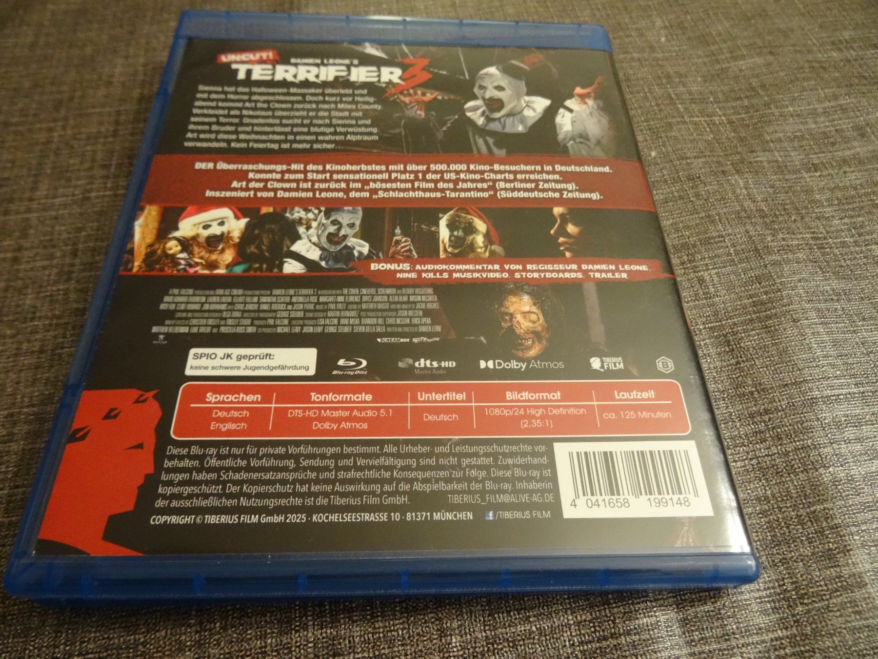 Tutti i DVDs: Blu-ray Terrifier 3 Uncut Deutsch – Usato da Olten venduto da Disc-Verkauf 2