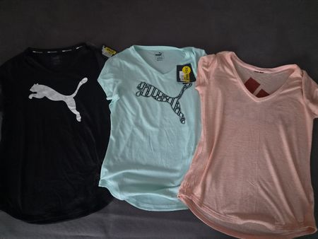 Puma und Adidas Damen T-Shirts, Grösse L, 3 Stück