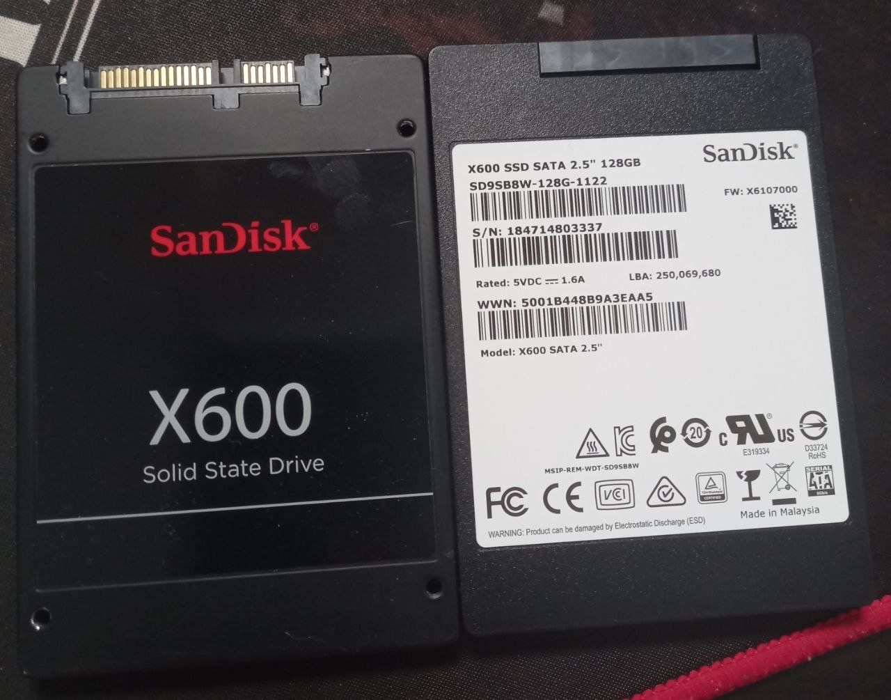 Sandisk Disques durs: X600 SSD SATA 2.5 128GB – D'occasion à Zürich par vik_q29w