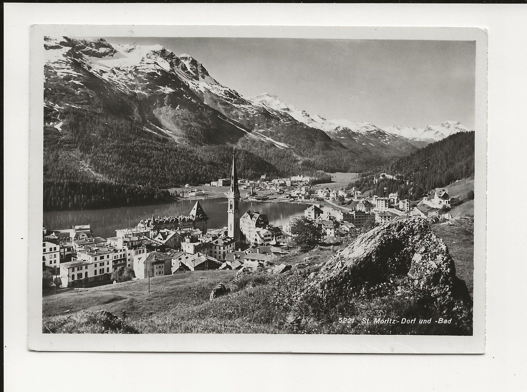 Ansichtskarten: AK 1947 St. Moritz Dorf und Bad – Gebraucht aus Greifensee von 315WDO