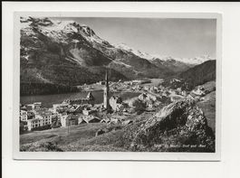 AK 1947 St. Moritz Dorf und Bad