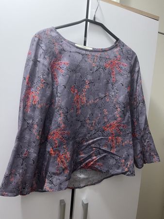 Damen seidenbluse  Grau Grösse S gut