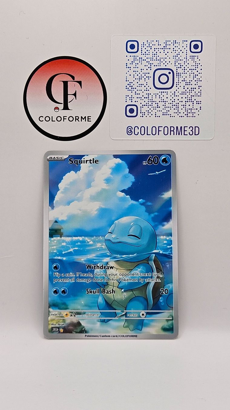 Pokémon Carte collezionabili: Squirtle Custom Card – Nuovo (secondo la descrizione) da Yverdon-les-Bains venduto da sen_dh25
