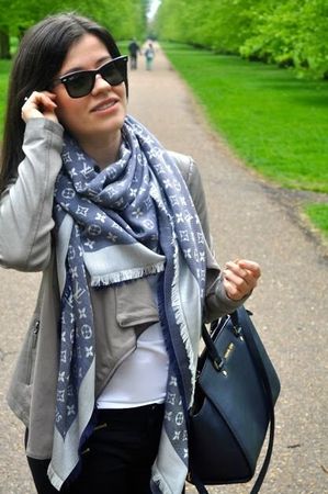 Louis Vuitton Monogram denim scarf new