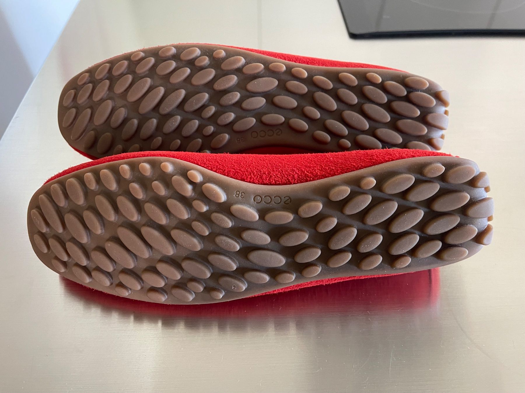 Damenschuhe: Ecco Mokassins rot Wildleder Grösse 38 – Neu (gemäss Beschreibung) aus Turbenthal von mmtuescher 3