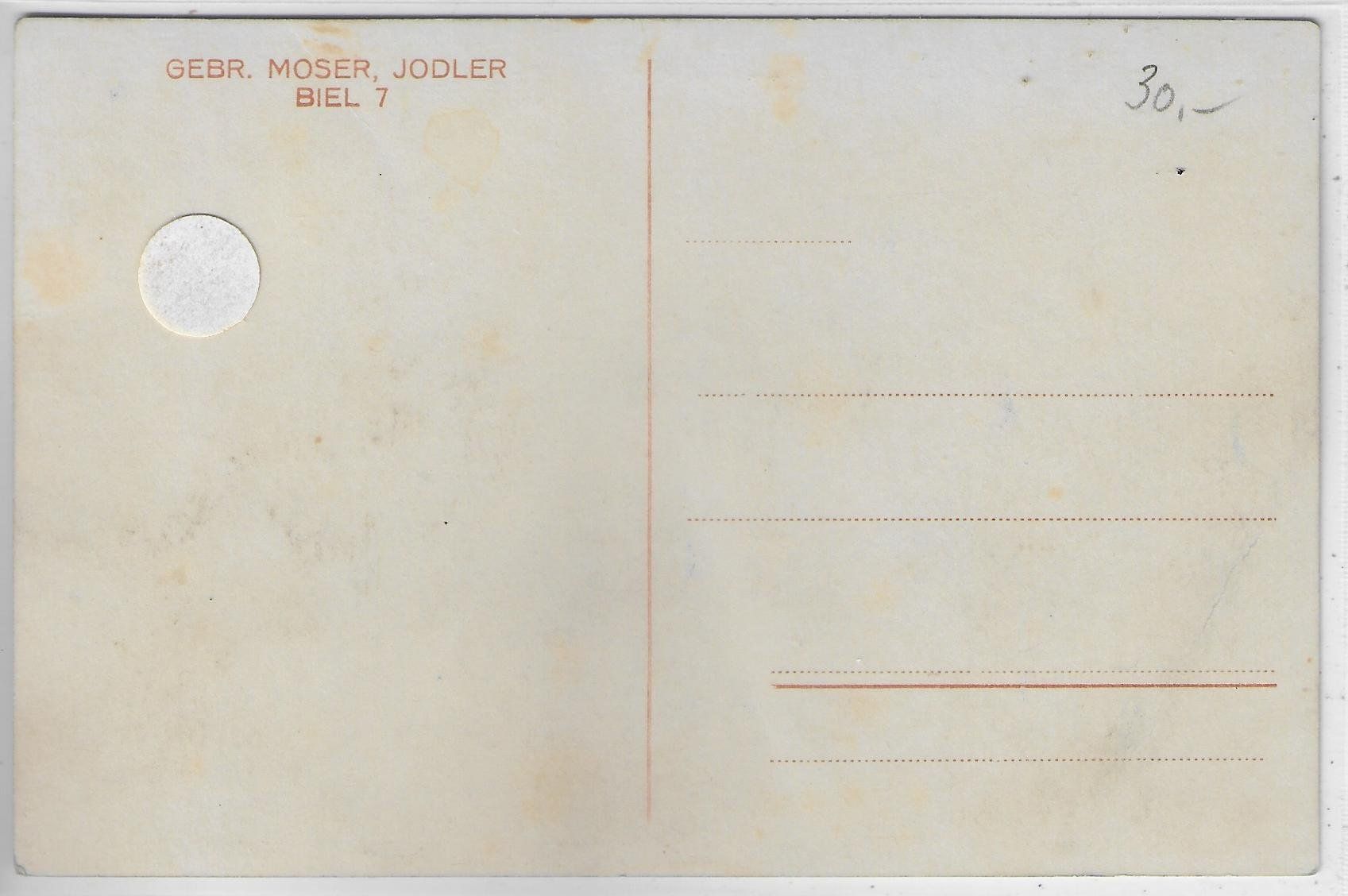 Cartoline postali: Gebrüder Moser, Jodler - Biel – Usato da Ettingen venduto da Kartenplanet 1