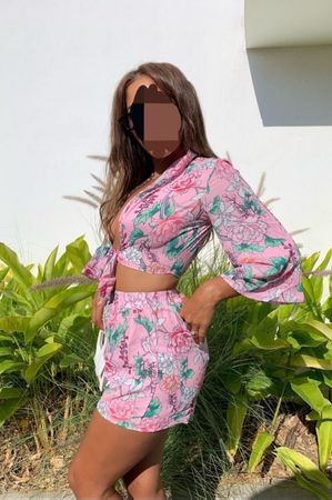 Parisian Summer Set Top+Short Pink XS,S,M,L,XL