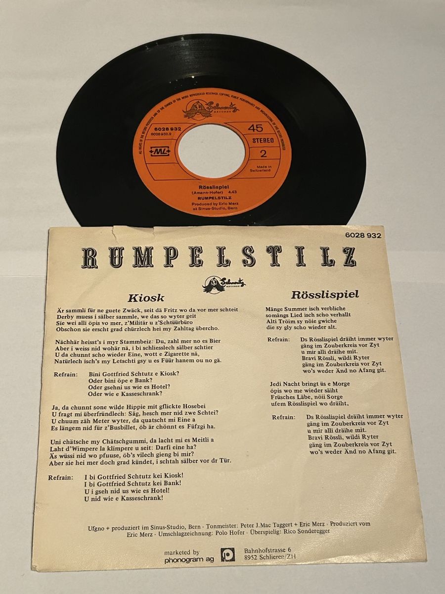 Vinyles: Rumpelstilz. 1976. Kiosk / Rösslispiel – D'occasion à Faulensee par Mizuno06 1